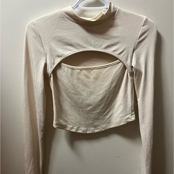 Cream long sleeve top - Picture 1 of 2